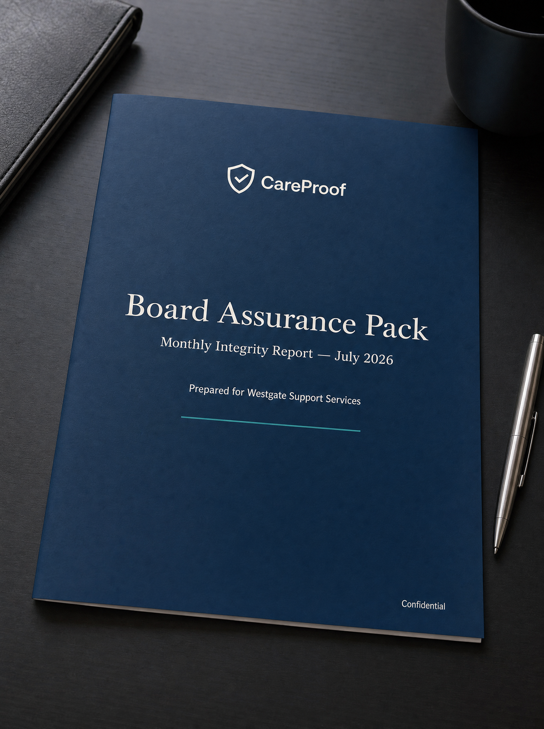 The Board Assurance Pack — one monthly report that answers the question before the board asks it.